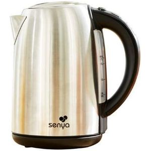 Senya Easy Tea Elektrische waterkoker, 1,7 liter, roestvrij staal, temperatuur verstelbaar, kalkfilter, led-display, warmhoudfunctie