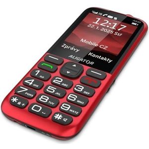 Aligator AZA930R - Mobiele Telefoon - Rood - 4G/LTE - Senioren met Grote Toetsen