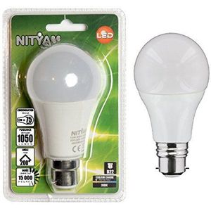 Nityam LED-lamp Globe STANDARD B22 12W 1050 lumen + warme kleur 3000K