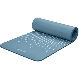 Retrospec Solana Yogamat 1/2 inch dik met nylon band voor mannen en vrouwen - antislip oefenmat voor yoga, pilates, stretching, vloer en fitnesstraining, blauwe mist