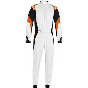 Sparco 00114458BNAF wedstrijdpak R567, maat 58, wit/oranje