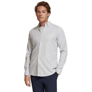 Scotch & Soda Essential Oxford Stripe Shirt voor heren, leger/witte streep 7021, M