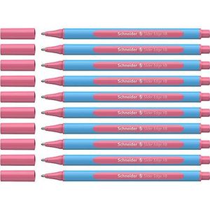 Schneider 152222 Slider Edge pastel XB balpen (driehoekige pennen met lijnbreedte XB) 10 stuks flamingo