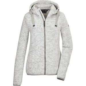 G.I.G.A. DX dames Gebreid fleecejack/fleecejack met capuchon GW 52 WMN KNTFLC JCKT, gebrochenes weiss, 34, 42233-000
