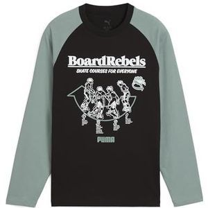 PUMA - T-shirt - Zwart - Katoen - Lange Mouwen