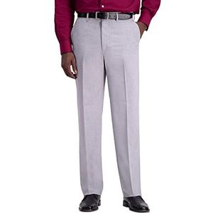 J.M. Haggar Jm Haggar Haifisleer, uitbreidbare taille, klassieke pasvorm, kostuumbroek, casual broek, lichtgrijs, 38W / 32L