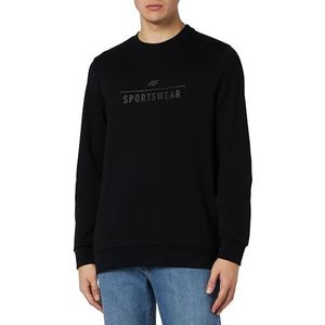 4F Sweatshirt M692 Deep Black Heren M, Diepzwart, M