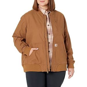 Carhartt Rugged Flex Relaxed Fit Canvas jas voor dames, bruin, XS