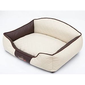 Hobbydog XL ELIBEB3 hondenbed Elite XL 84 x 65 cm beige met bruine zijkanten, XL, veelkleurig, 2,8 kg