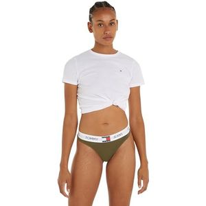 Tommy Jeans Dames Thong (EXT Maten) Tangas, Drab Olive Green, XXL