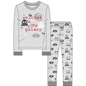 Artesania Pijama Largo Coral Star Wars tweedelige pyjama voor jongens, grijs (Gris C13), 14 Jaar