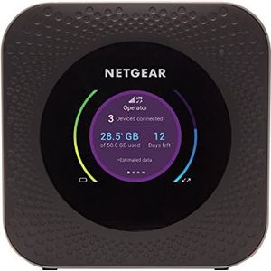 NETGEAR Nighthawk M1 Mobiele Router met 4G (MR1100-100EUS) | Tot 1Gbps snelheid | Werkt het beste met AT&T en T-Mobile|Verbindt tot 20 apparaten | Overal beveiligd draadloos netwerk