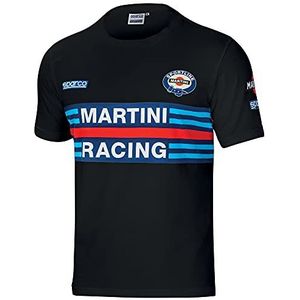 Sparco Martini-R T-shirt, marineblauw, uniseks, volwassenen, 42/50 EU, Zwart, 42/50 EU