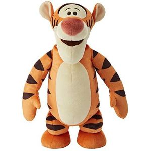 Disney HHL52 - tijger pluche karakter speelgoed, (ca. 30 cm), zachte knuffelige pop, zingt en springt, speelgoedcadeau voor kinderen vanaf 3 jaar