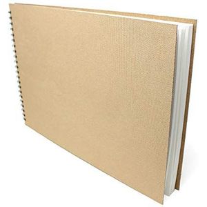 Artway Enviro Spiraalgebonden A3 Schetsboek - Landschap - 70 zijden (35 vellen) van 100% gerecycled 170 grams cartridgepapier, wit