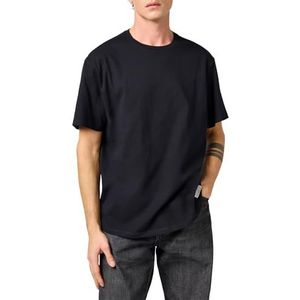 T-shirt - Korte Mouwen - Zwart - Katoen - Losse Pasvorm