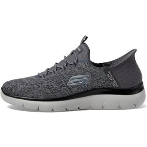 Skechers Heren Summits Key PACE Trainers, houtskool mesh/zwarte trim, 8.5 UK, Houtskool Mesh Zwarte Trim, 42.5 EU