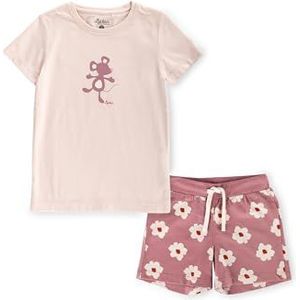 Sigikid Tweedelige pyjama voor meisjes, biologisch katoen, zomer, nachtkleding, pyjamaset, roze, 92