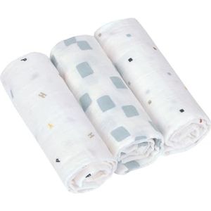 Babydoeken van mousselinekatoen, 25 x 25 cm, zacht voor de gevoelige huid, absorberend, voor jongens en meisjes, pasgeborenen, baby's, peuters, geboortecadeau (meerdere kleuren, 10 stuks, 25 x 25 cm