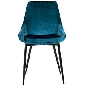 Tenzo Lex Designer stoel, staal modern Samtsitz petrol