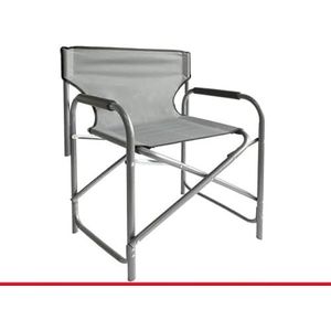 WeGeek, Regisseurstoel, inklapbaar, staal, met handgreep, kleur: grijs, afmetingen: 56 x 46 x 81 cm