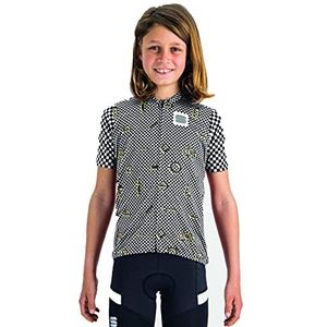 Sportful Checkmate Girl JRS T-shirt voor kinderen, uniseks, Berry Blue Mauve, 8-9 jaar