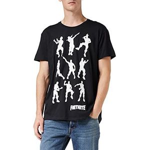 Fortnite Dancing Emotes T-shirt, Volwassenen, S-2XL, Schwarz, Officiële Koopwaar