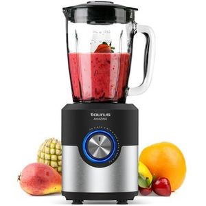 Taurus Amazing – Blender JB1200XC, 1200W, 5 snelheden + Turbo, RVS messen met 6 bladen, Glazen kan 1, 75L, IJscrusher, LED, Vaatwasserbestendig