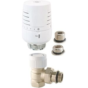 SOMATHERM FOR YOU, 601522104, Thermostatisch ventiel T302 universeel haaks 3/8 (12x17) of 1/2 (15x21), Compatibel met alle standaard M30x1,5 thermostaatkoppen op de markt