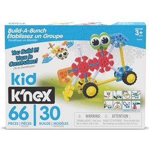 Kid K'NEX, Build A Bunch Bouwset, Basic Fun, 85422A, bouwset met dieren en voertuigen voor creatief speelplezier, bouwspeelgoed voor jongens en meisjes van 3 jaar en ouder