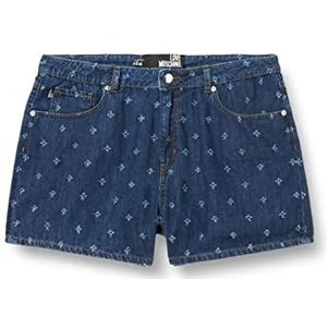 Love Moschino Casual shorts voor dames, donkerblauw denim, 40, donkerblauw (dark blue denim), 40