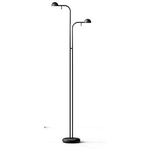 167004/10 dubbele staande lamp, 48 W, 350 mA, met diffuser van polycarbonaat, serie Pin, zwart, 16 x 35 x 143 cm