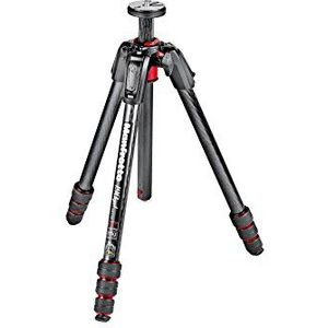 Manfrotto MT190GOC4 Kit 190 Carbon Fibre 4 Sections Aluminium Tripod for Camera, Quick Power Lock System. Made in Italy, for DSLR, CSC, Mirrorless Black