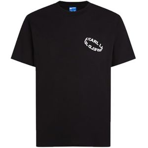 KARL LAGERFELD - Regular Multi Ring Tee - T-shirt - Zwart