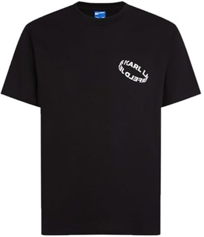 KARL LAGERFELD - Regular Multi Ring Tee - T-shirt - Zwart