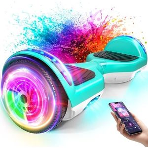 SISIGAD Hoverboard,6.5"" Two-Wheel Self-Balancing Hover Board with Bluetooth Speakers and Fashion LED Lights for Kids