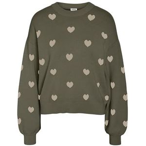 Noisy may - Nmcharlott O-neck Knit - Trui - Kalamata/humus - Dames