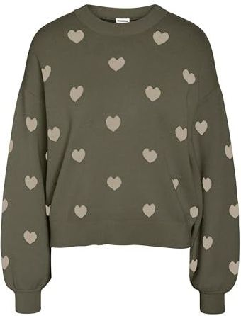 Noisy may - Nmcharlott O-neck Knit - Trui - Kalamata/humus - Dames