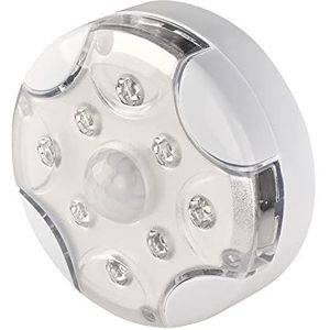 EMOS Led-nachtlampje met infrarood bewegingsmelder (5 m / 90 ° detectie) en fotosensor, auto/on/off-schakelaar, lichtopbrengst 60 lm, koudwitte lichtkleur, werkt op batterijen (3 x 1,5 V AA)