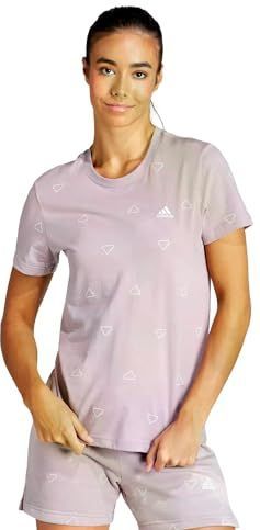 adidas - Essentials Monogram Graphic - T-shirt - Zwart - Slim-fit