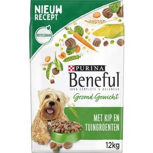 Purina Beneful Droogvoer voor Honden, met Kip, Tuingroente en Vitaminen, Zak van 12 kg