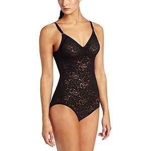 Bali Lace 'N Smooth Firm-Control Shapewear Shaping body met kant, ingebouwde beugelbeha, Zwart, 385D