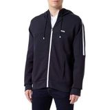 BOSS - Saggynos - Hoodie - Blauw - Katoen/Elastaan - Capuchon en Ritssluiting