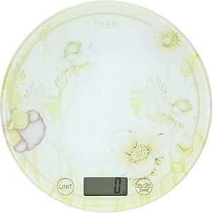 THUN - Elektronische weegschaal - metaal - Bloom collectie - Ø 18,5 cm