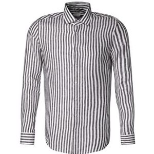Seidensticker Men's Slim Fit shirt met lange mouwen, blauw, 36, blauw, 36