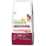 Natural Trainer Sensitive No Grain voer voor volwassen honden met varkensvlees, 12 kg