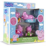 PEPPA PIG Set van 4 figuren, badspeelgoed met 4 poppen die in het water zwemmen - cadeau voor baby's, jongens en meisjes vanaf 18 maanden