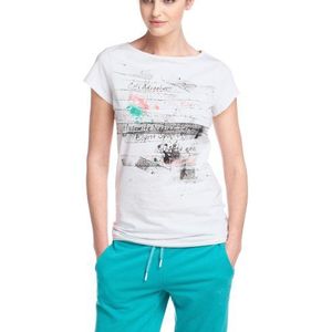 ESPRIT SPORTS Dames T-Shirt 082ES1K034Ronde hals, wit (Old White 113)., 44 NL
