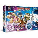 Trefl Prime-PAW Patrol: The Mighty Movie:Hondenteam in actie-3-in-1: Puzzel met 24 grote stukjes, kleurrijke puzzel met de helden van de cartoon, voor kinderen vanaf 3 jaar.