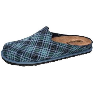 Fischer Helge, herenslippers, blauw geruit, 43 EU, blauw geruit, 43 EU